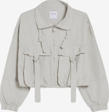 Veste mi-saison Bershka en gris : devant