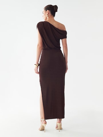 BWLDR Dress 'Veleda' in Brown: back