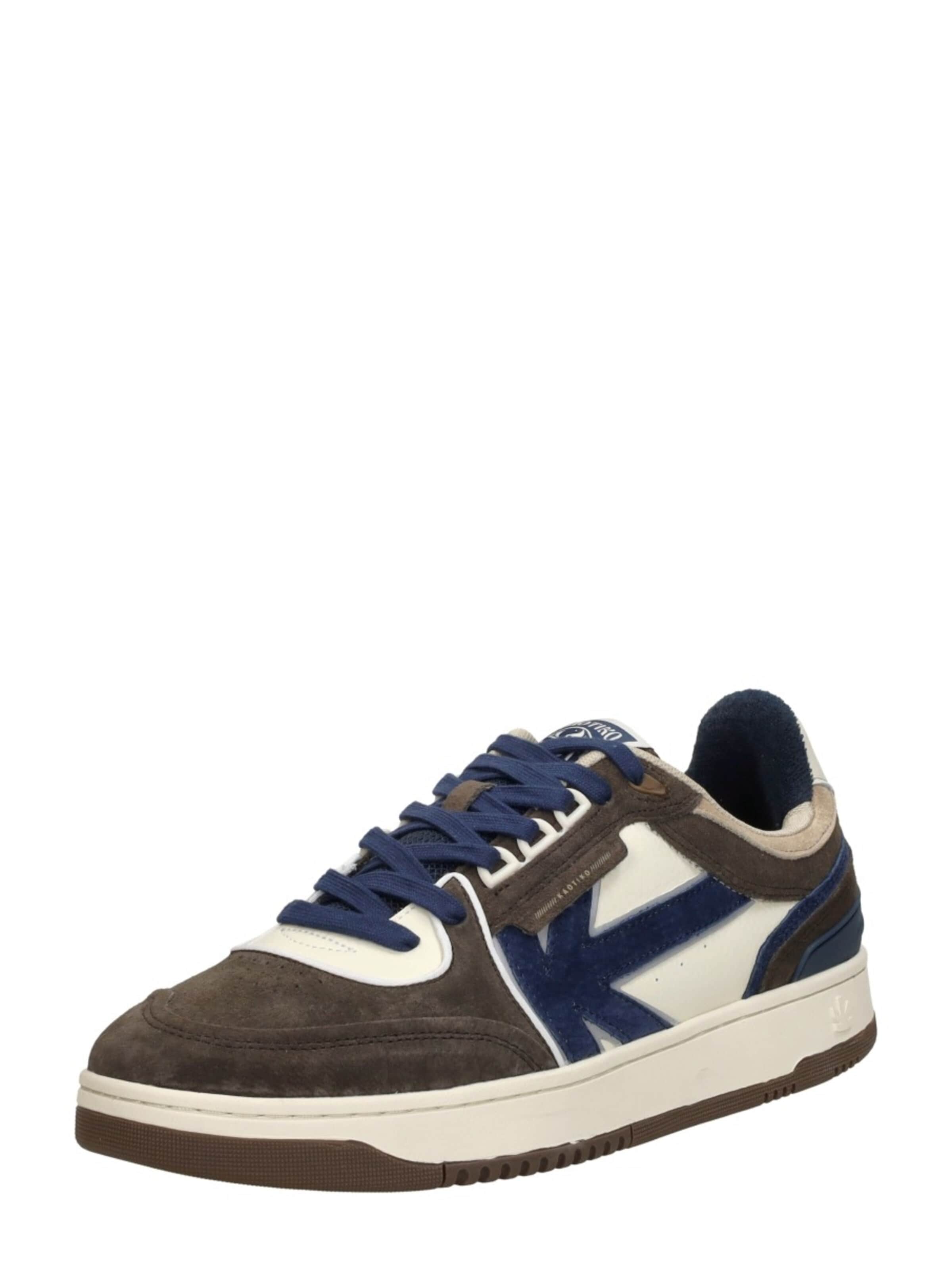 Baskets basses 'Boston Piping Suede' Kaotiko en marron