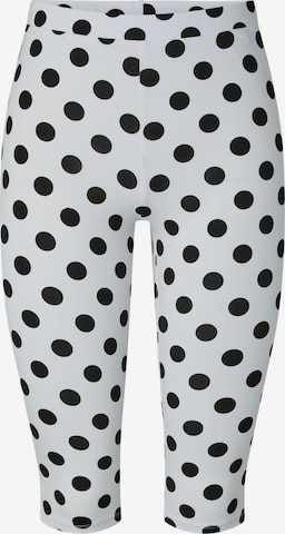 PIECES Slimfit Hose in Weiß: Vorderseite