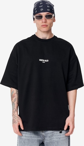 MARTIN VALEN Shirt in Zwart: voorkant