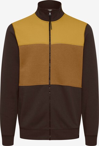 BLEND Zip-Up Hoodie 'Block' in Brown: front