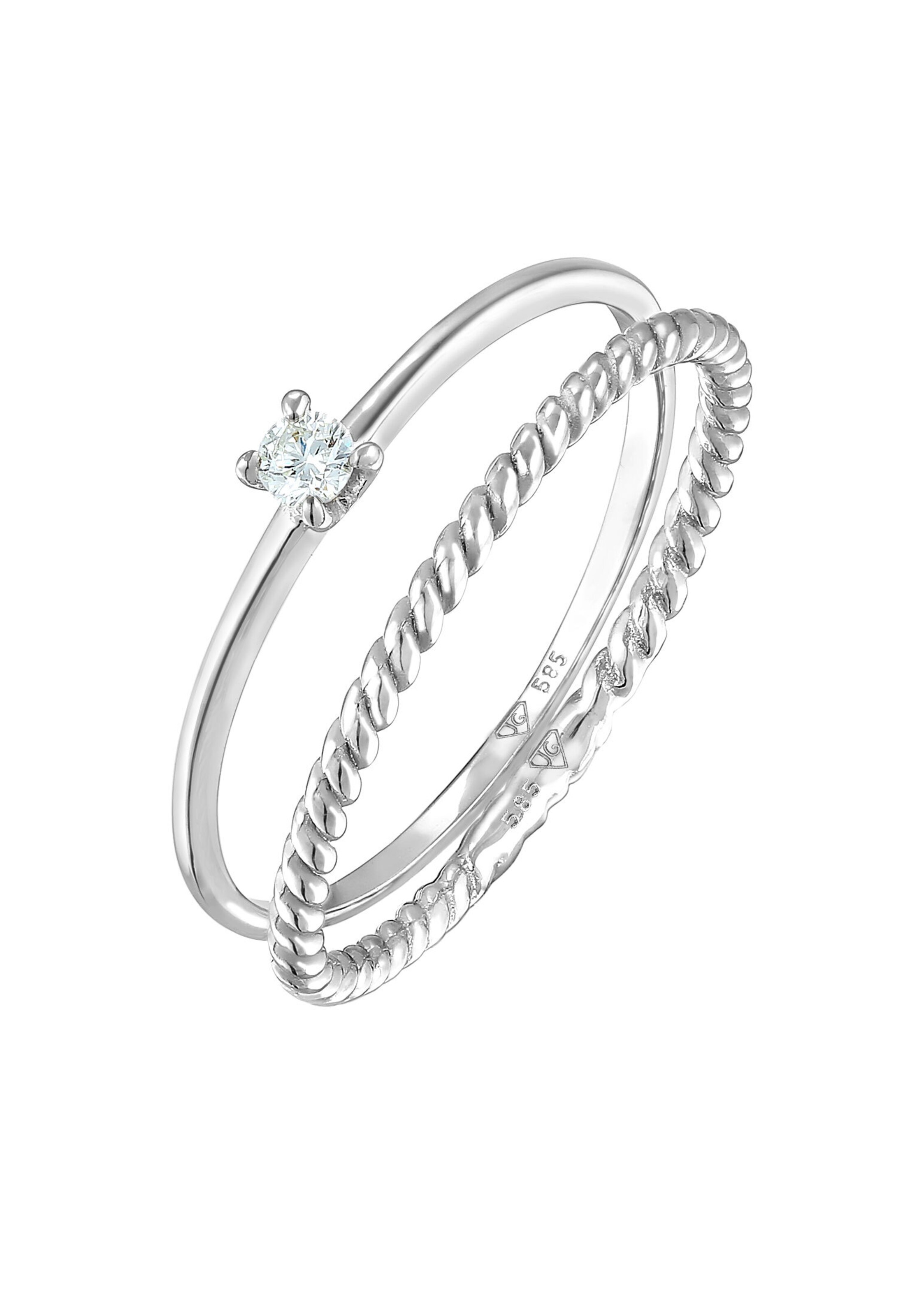 Elli DIAMONDS Ring in Silber: Vorderseite
