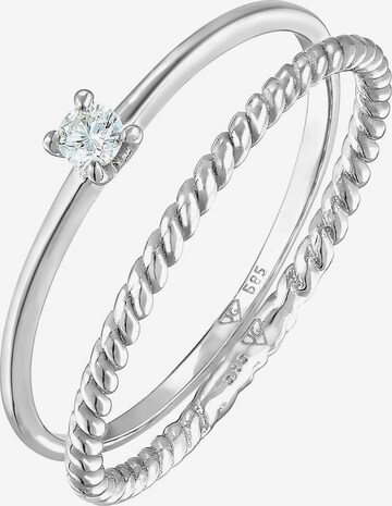 Elli DIAMONDS Ring in Silver: front