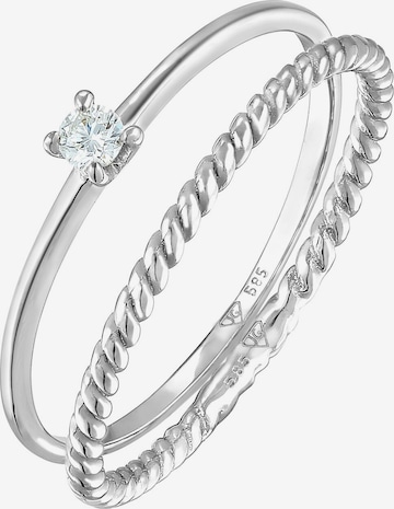 Elli DIAMONDS Ring in Silver: front