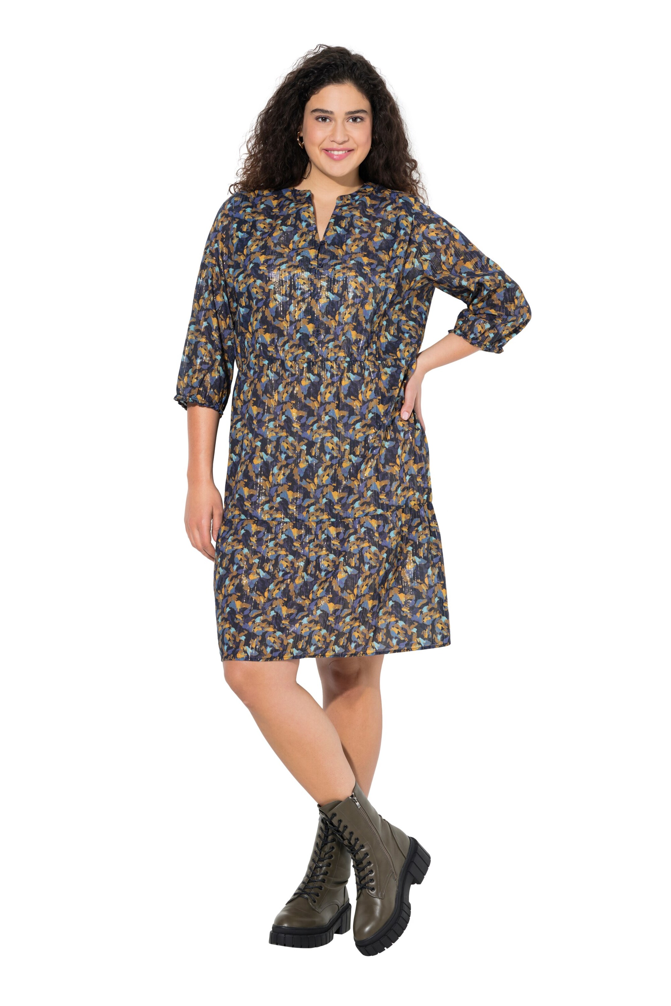 Ulla Popken Kleid in Blau: Vorderseite