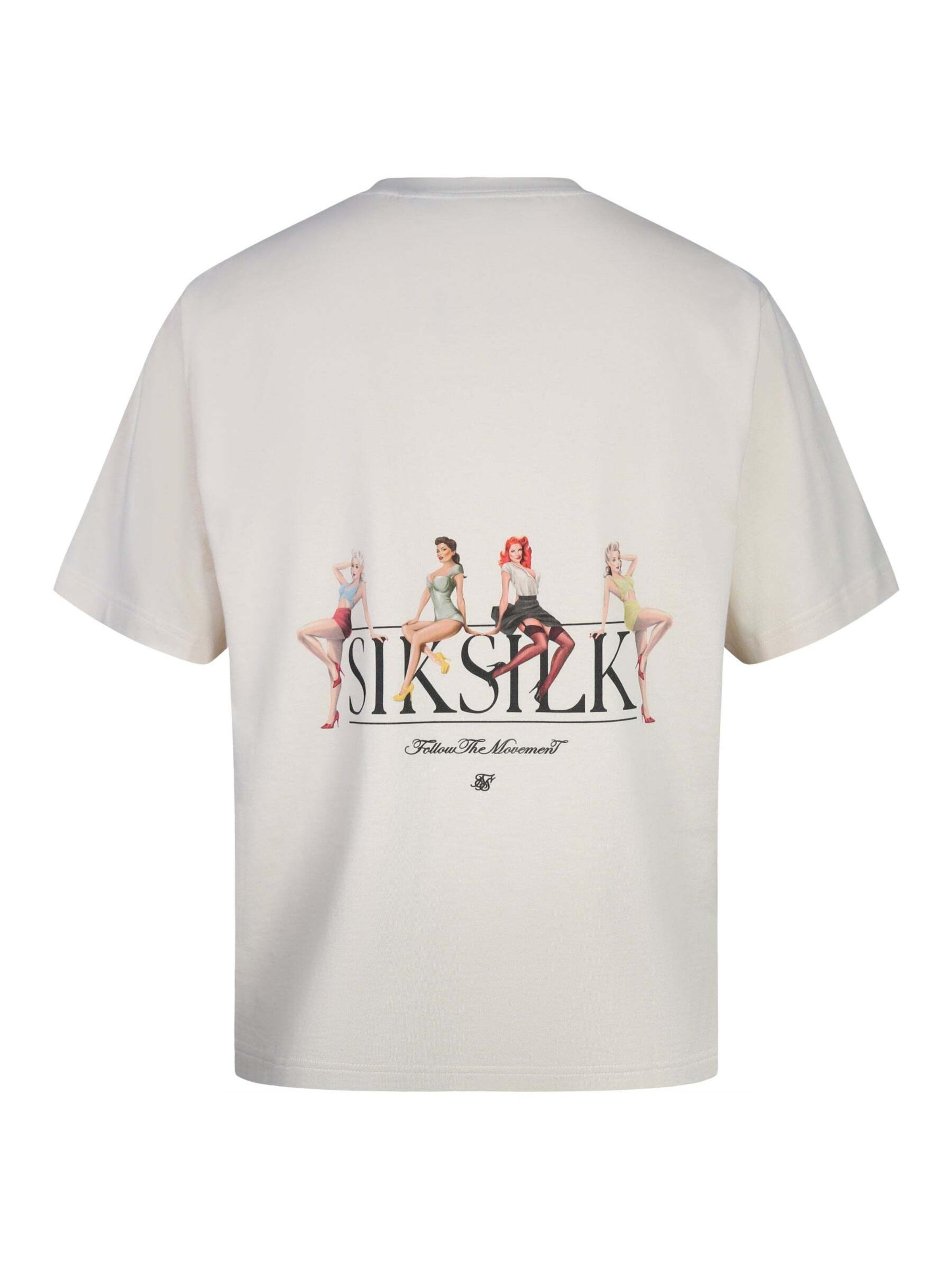 Maglietta 'Graphic' di SikSilk in beige