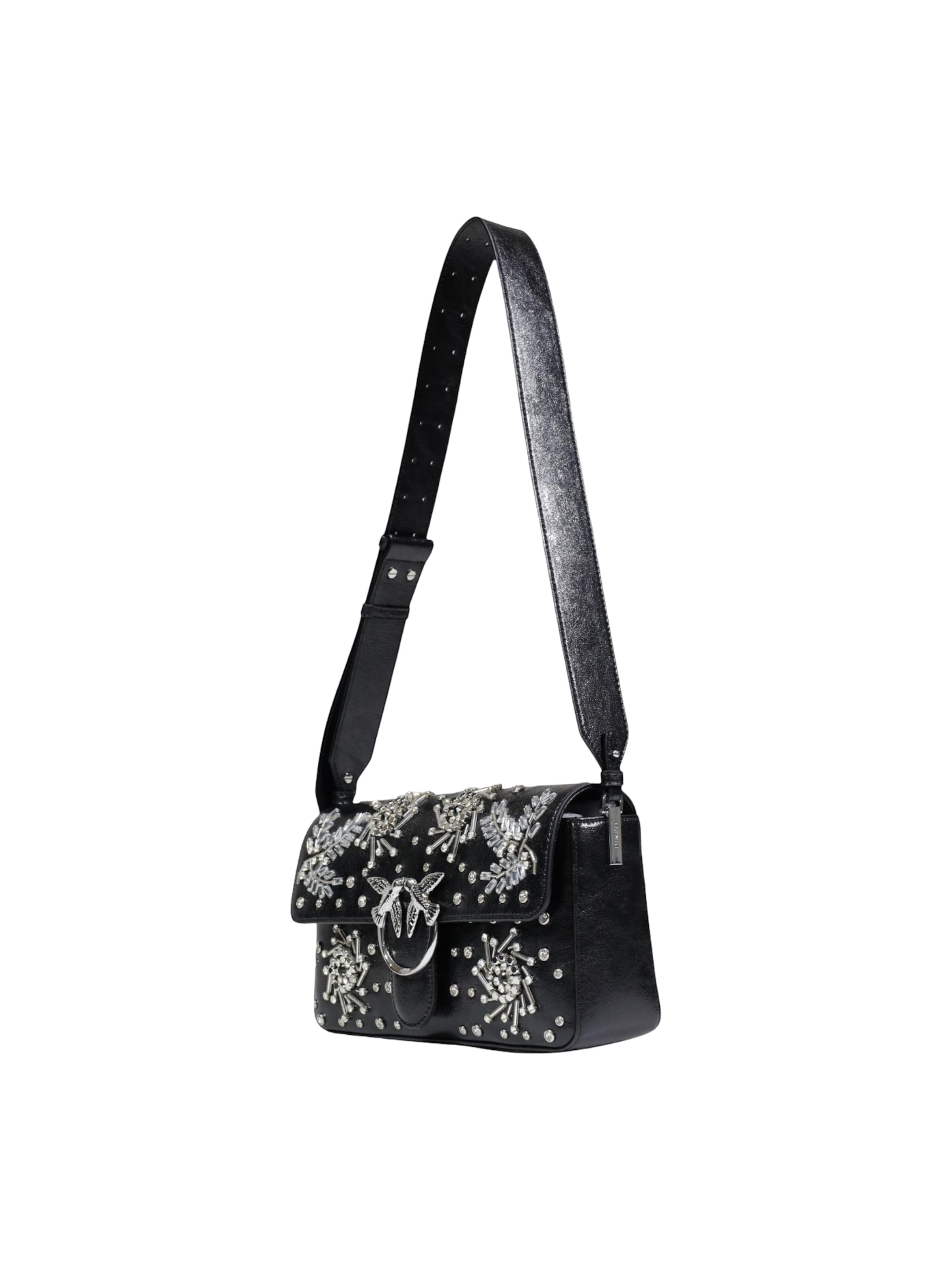 Borsa a spalla 'LOVE SLOUCHY CLASSIC MEZZO BAC 106182 A37O' di PINKO in nero