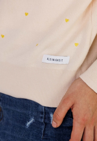 Kleinigkeit Gebreid vest 'Herzen' in Beige
