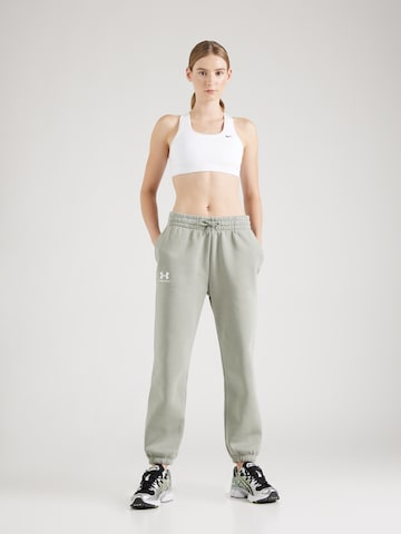Effilé Pantalon de sport 'Essential' UNDER ARMOUR en vert