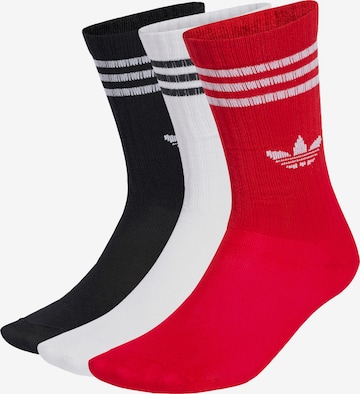 ADIDAS ORIGINALS Socks 'Crew 3 Pairs' in Red: front