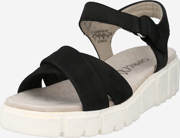 CAPRICE Sandal i svart: framsida