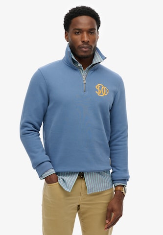 Superdry Sweatshirt 'SD&Co' in Blauw: voorkant