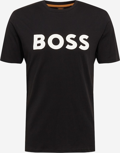 BOSS Orange Μπλουζάκι 'Thinking' σε μαύρο / λευκό, Άποψη προϊόντος