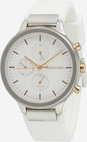Calvin Klein - Reloj analógico en blanco: frente