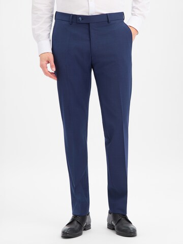 HECHTER PARIS Regular Pleated Pants in Blue: front