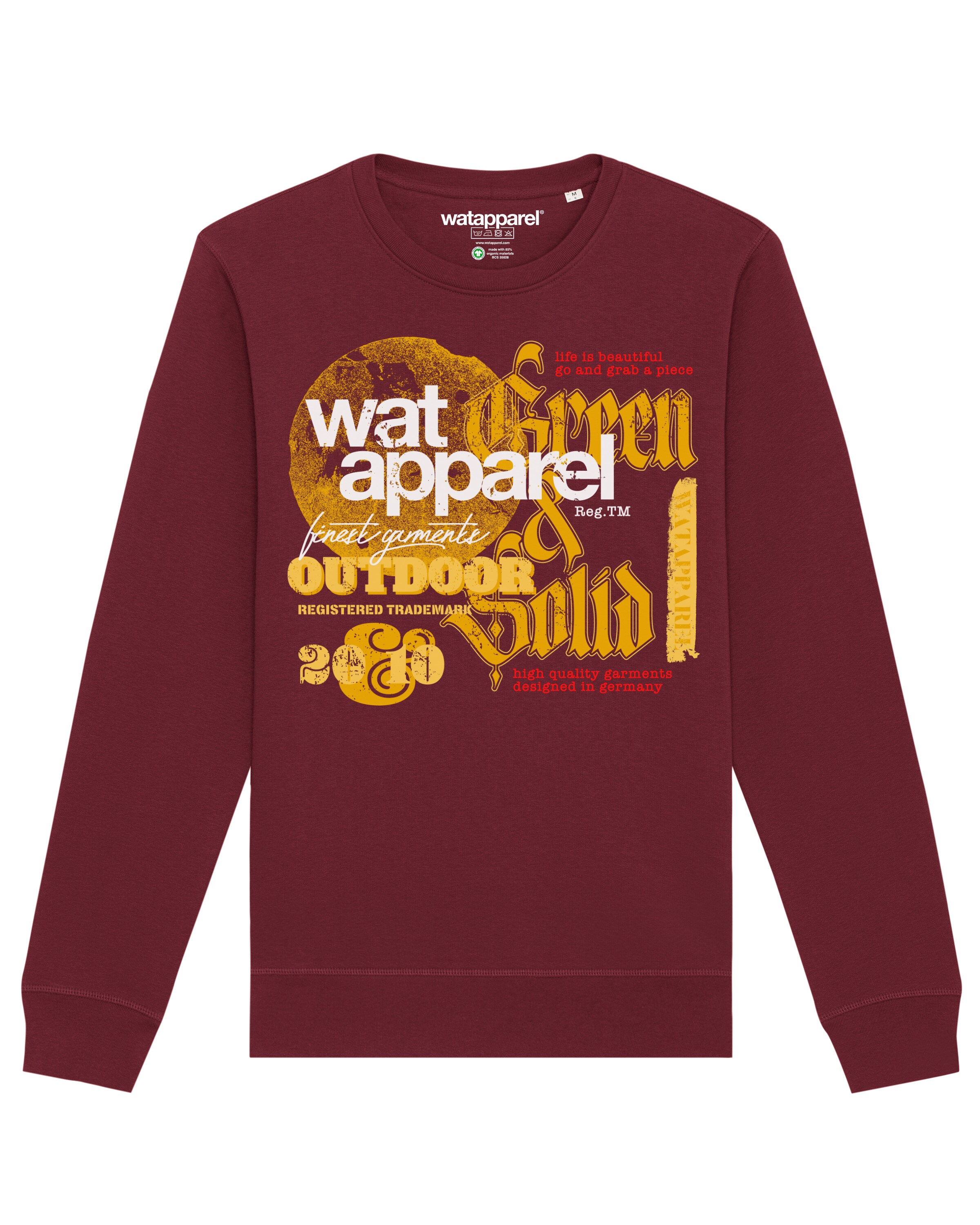 Sweat-shirt Watapparel en rouge : devant