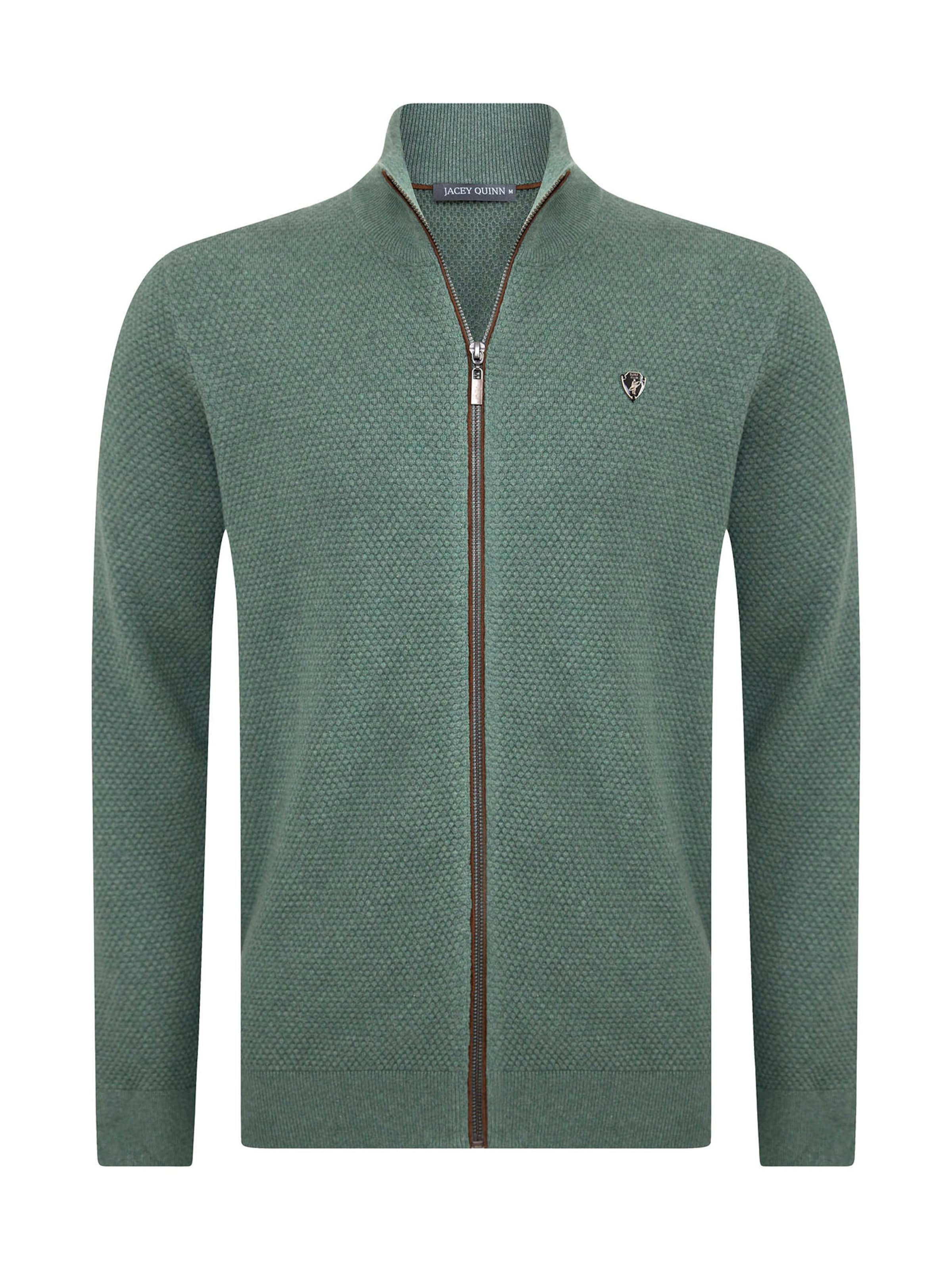 Jacey Quinn Knit cardigan in Green: front