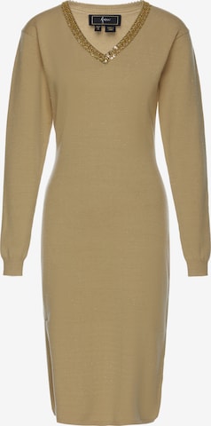 faina - Vestido en beige: frente