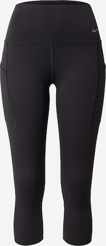 NIKE Skinny Sportbroek 'UNIVERSA' in Zwart: voorkant