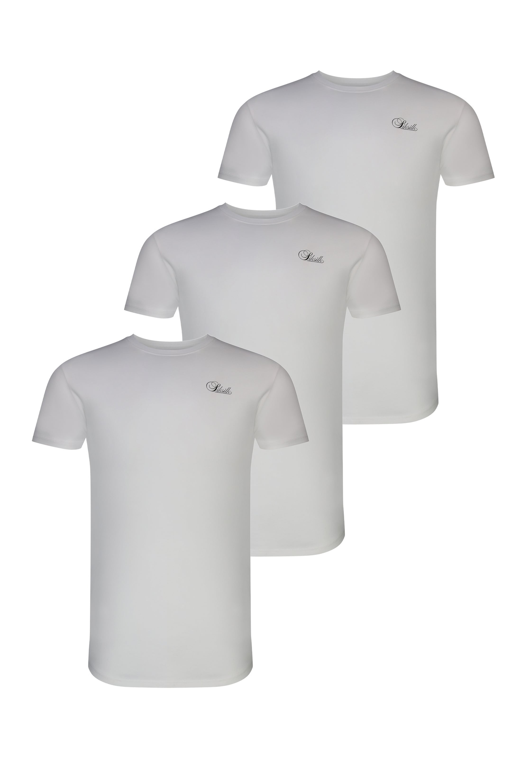 SikSilk Koszulka funkcyjna w kolorze biały: przód