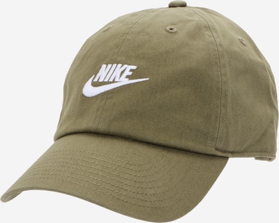 55-60 dydžio Kepurė 'CLUB' iš Nike Sportswear, spalva – alyvuogių spalva / balta, Prekių apžvalga