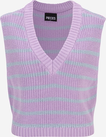 Pieces Petite Sweater in Purple: front