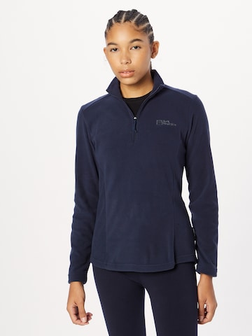 JACK WOLFSKIN - Pullover desportivo 'Taunus' em azul: frente