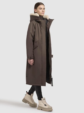 khujo Winter Coat 'Agneta' in Brown