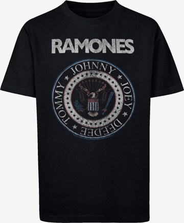 F4NT4STIC Shirt 'Ramones Rock Musik Band' in Zwart: voorkant