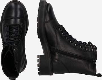 River Island Lace-Up Ankle Boots in Black