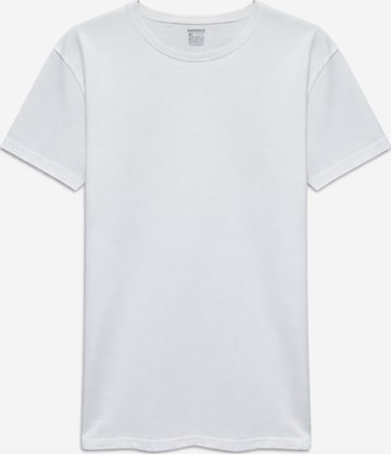 PANTONECLO Shirt 'Pantoneclo Men’s U-Neck Short Sleeve T-Shirt' in White: front