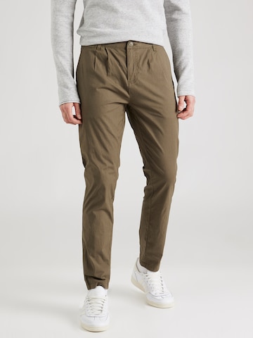 INDICODE JEANS Regular Chino Pants 'Fjern' in Green: front