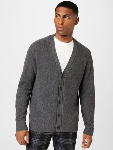 HOLLISTER Knit cardigan in Grey: front