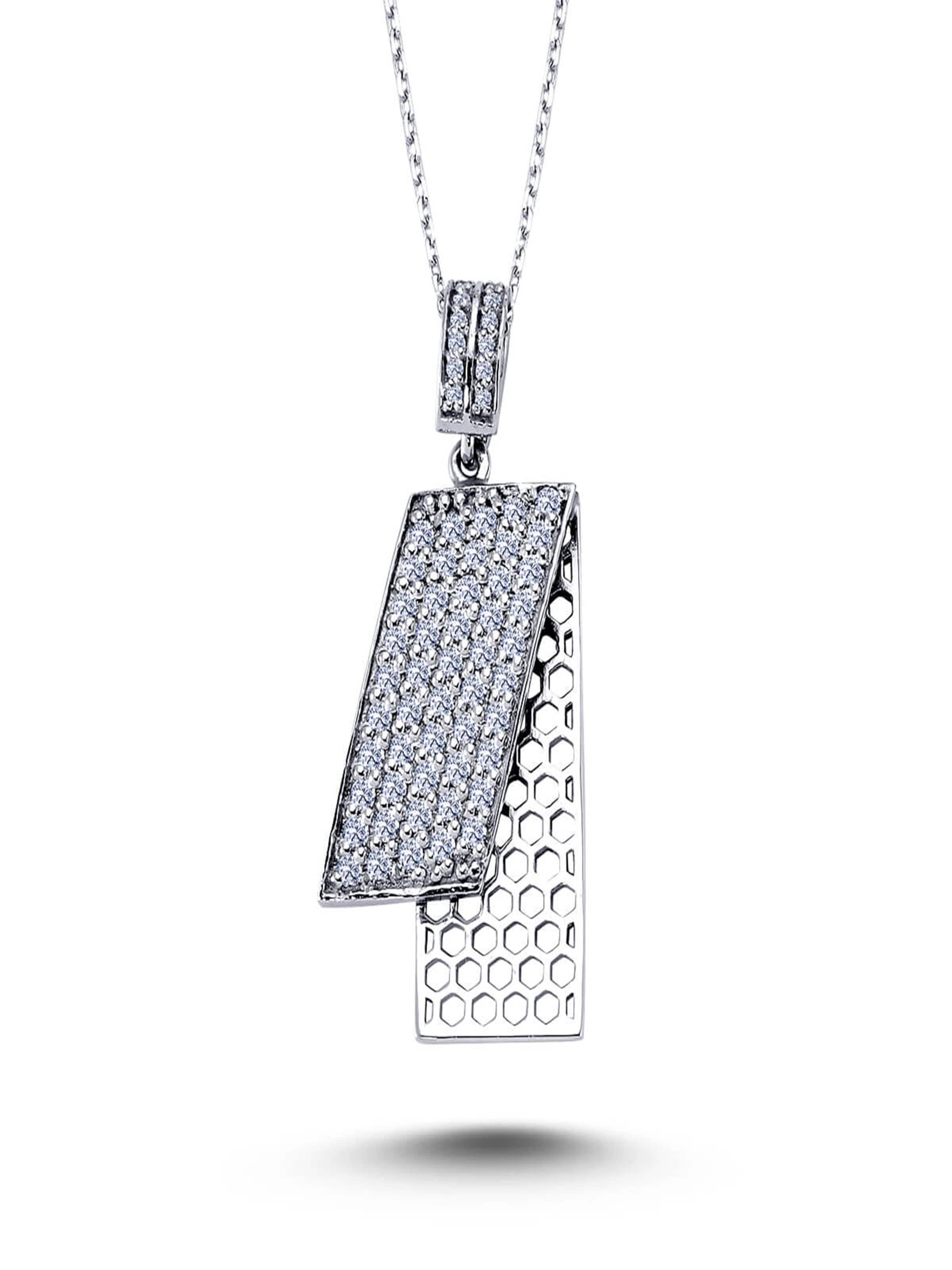EinStein Diamant Kette‌‌‌‌‌‌‌‌‌ in Silber: Vorderseite