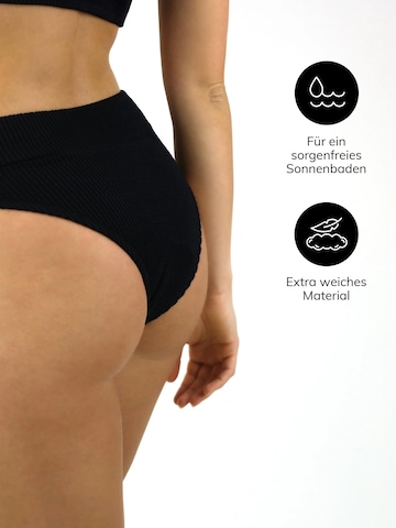 MYLILY Bikini Bottoms 'Perioden Bikini Hose Basic Slip Crinkle' in Black