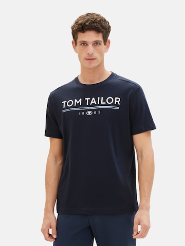 T-Shirt TOM TAILOR en bleu : devant