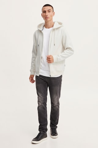 BLEND Zip-Up Hoodie 'Downton' in White