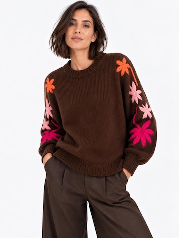 Josephine Label Tröja 'Camisola Flower' i brun
