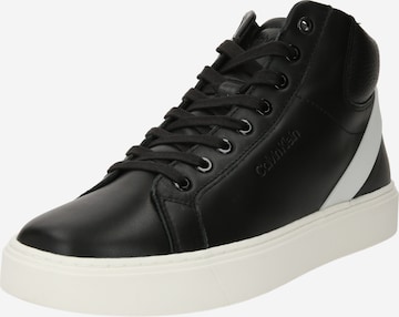 Sneaker înalt de la Calvin Klein pe negru: față