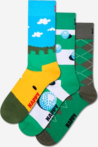 žalia Happy Socks Kojinės 'Golf': priekis