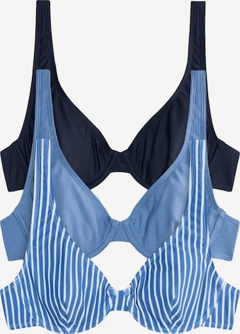 Hauts de bikini The Set en bleu : devant