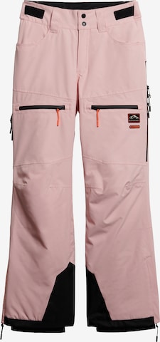Regular Pantalon de sport Superdry en rose : devant