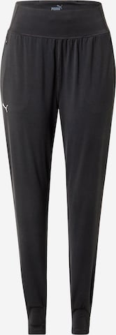 Tapered Pantaloni sport de la PUMA pe negru: față