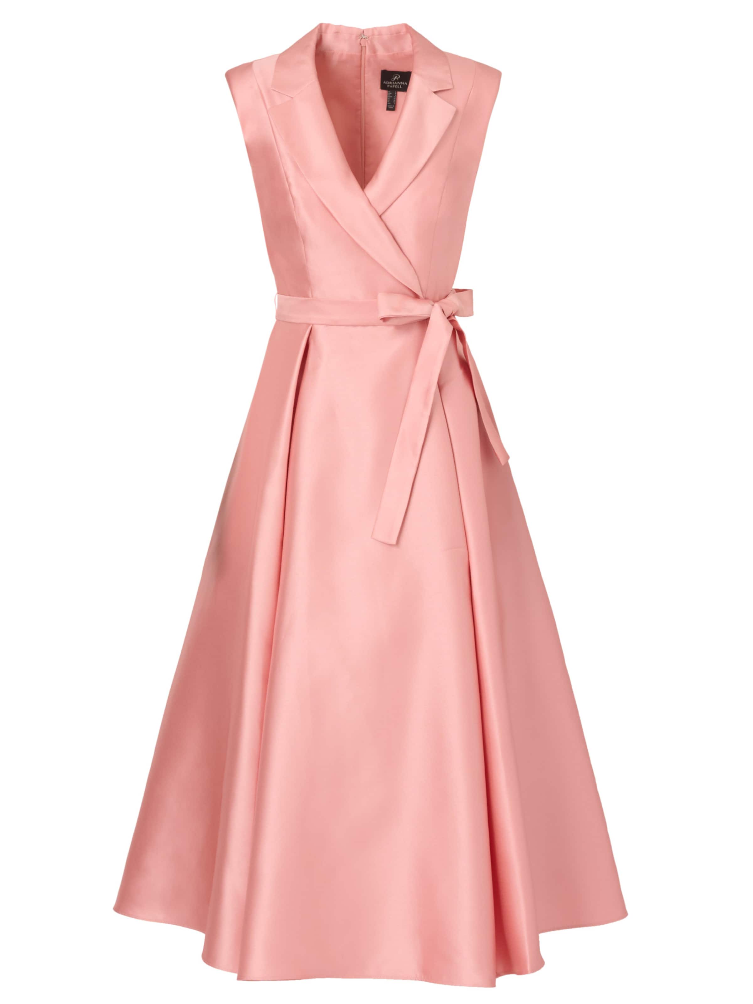 Adrianna Papell Cocktail dress 'Lapel Mikado Ankle Dress' in Orange: front