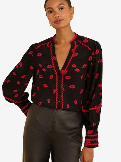 Camicia da donna love & roses di colore rosso / nero, Visualizzazione prodotti