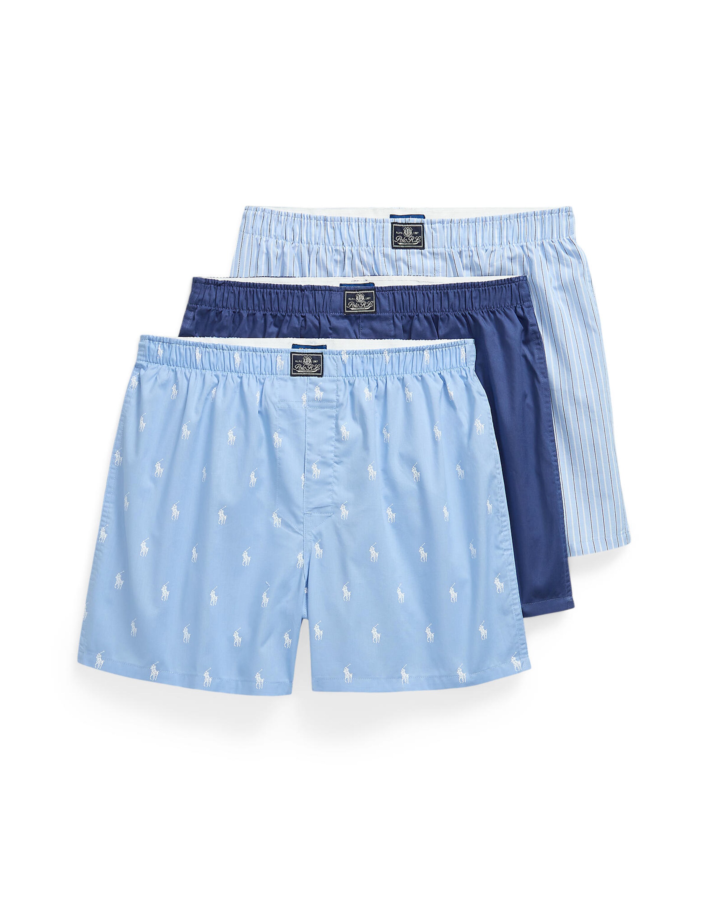 Boxers Polo Ralph Lauren en bleu : devant