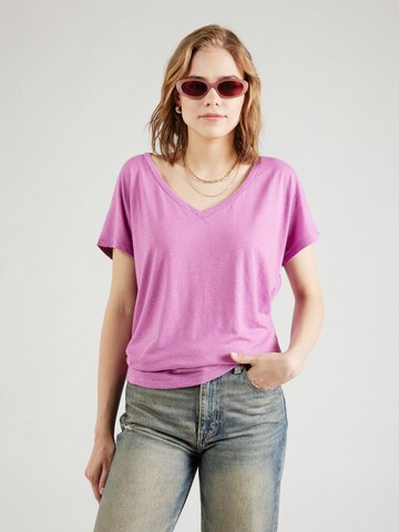 T-shirt QS en violet : devant