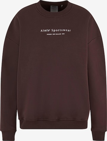Aim'n Sweatshirt 'Serif' in Brown: front