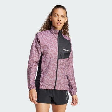 ADIDAS TERREX Спортивная куртка 'TRAIL' в Красный: спереди